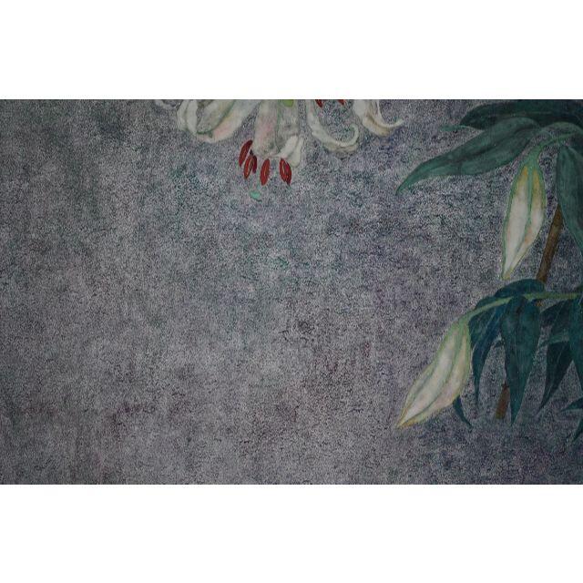 作品名 「百合」 岩絵の具 日本画 東山魁夷の流派の通販 by 作品名 「百合」 岩絵の具 日本画 東山魁夷の流派の通販 by