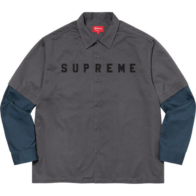 M Supreme 2-Tone Work Shirt dark grey