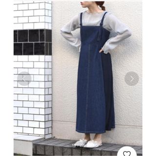 ダブルクローゼット(w closet)のwcloset  ワンピース デニム　ジャンスカ　プリーツ(ロングワンピース/マキシワンピース)