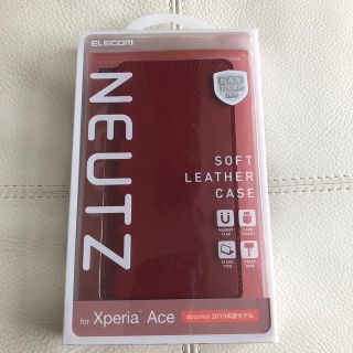 Xperia Ace ケース　レッド　手帳型(Androidケース)