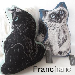 フランフラン(Francfranc)の新品 ୨୧フランフランねこクッション୨୧２個セット(クッション)