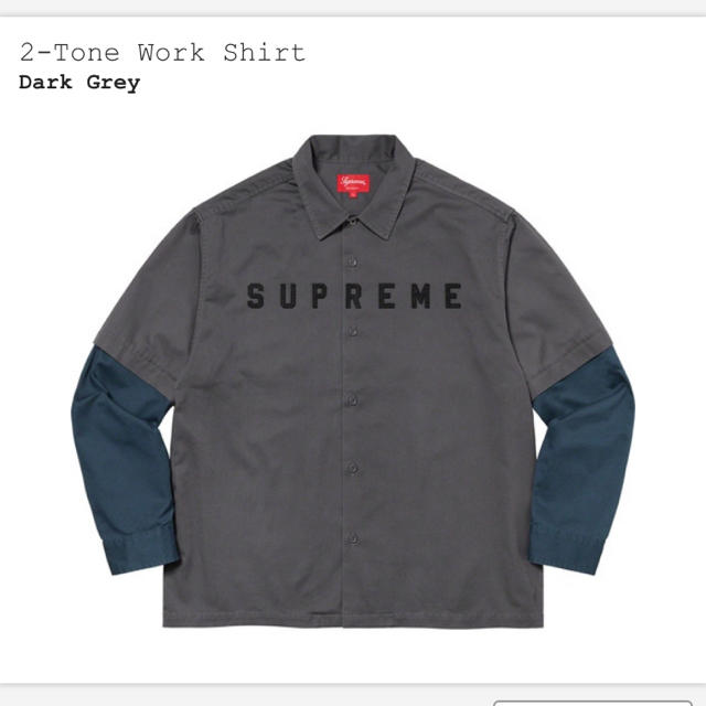 【Mサイズ送料込】supreme 2-Tone Work Shirt
