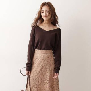 プロポーションボディドレッシング(PROPORTION BODY DRESSING)のプロポーションボディドレッシング　未使用　ソリストヒート前後2Way Vニット(ニット/セーター)