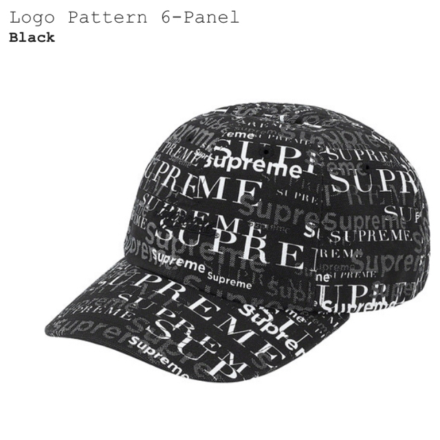 帽子supreme Logo pattern 6-panel