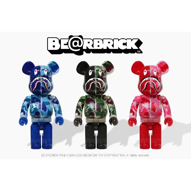 MEDICOM TOY - BAPE CAMO SHARK BE@RBRICK 1000% 3体セット