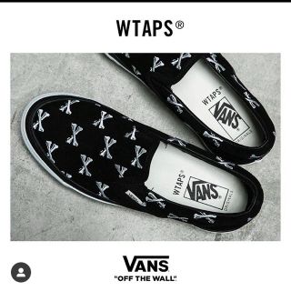 ダブルタップス(W)taps)のwtaps vans SLIP-ON スリッポン　ブラック　27.0(スニーカー)