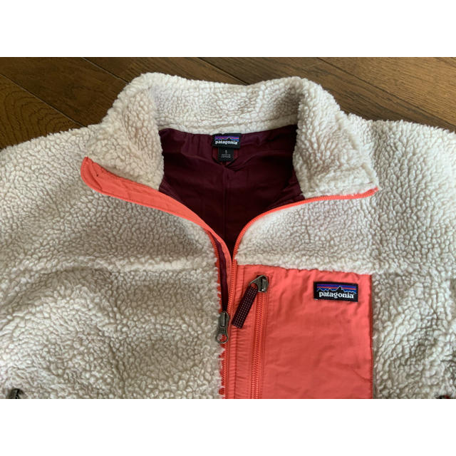 パタゴニア　キッズ　patagonia レトロx  ナチュラル　ボア　フリースブルゾン