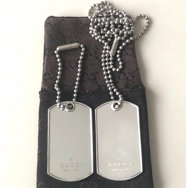 Gucci(グッチ)のGUCCI グッチドッグタグ ネックレス SILVER925 メンズのアクセサリー(ネックレス)の商品写真