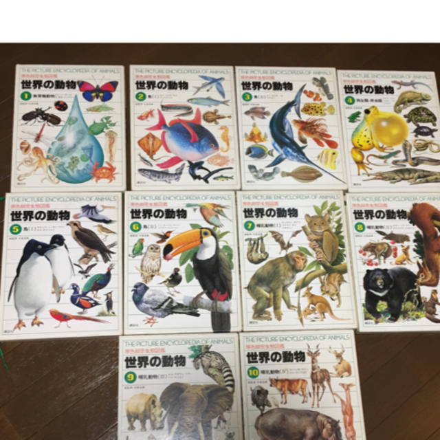 世界の動物　全10巻セット　原色細密生態図鑑　講談社