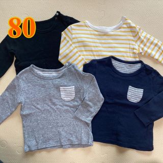 ユニクロ(UNIQLO)の【4点セット】子ども服　カットソー　80(シャツ/カットソー)