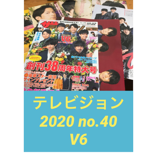 V6(ブイシックス)のV6 ザ テレビジョン 2020 no.40 エンタメ/ホビーの雑誌(その他)の商品写真