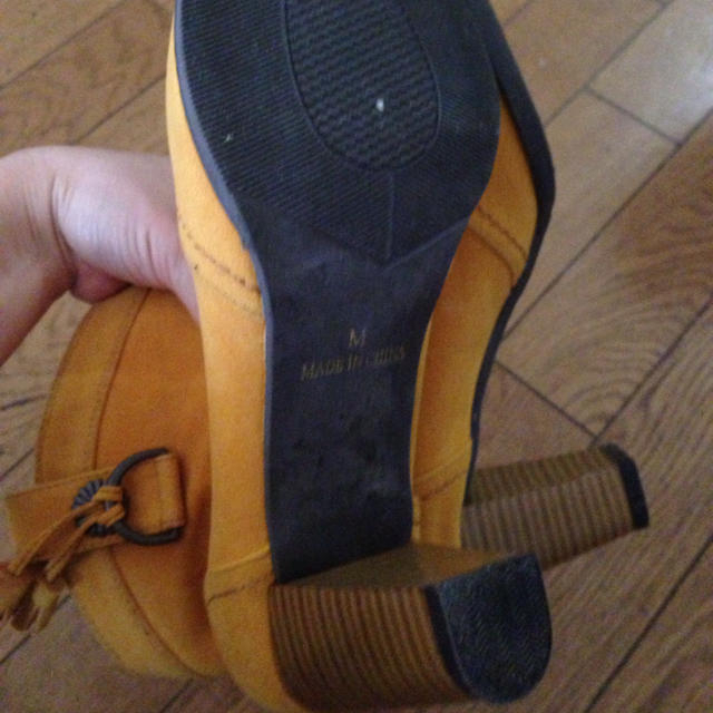 yellow boots レディースの靴/シューズ(ブーツ)の商品写真