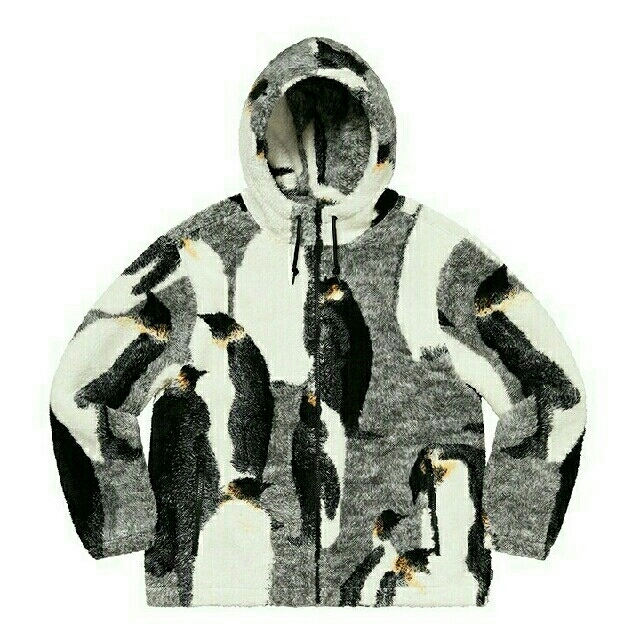 M Supreme Penguins Hooded Fleece JacketMediumCOLOR