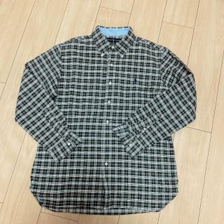 ポロラルフローレン(POLO RALPH LAUREN)のUSED☆ダークグリーンチェック長袖シャツ(Tシャツ/カットソー(七分/長袖))