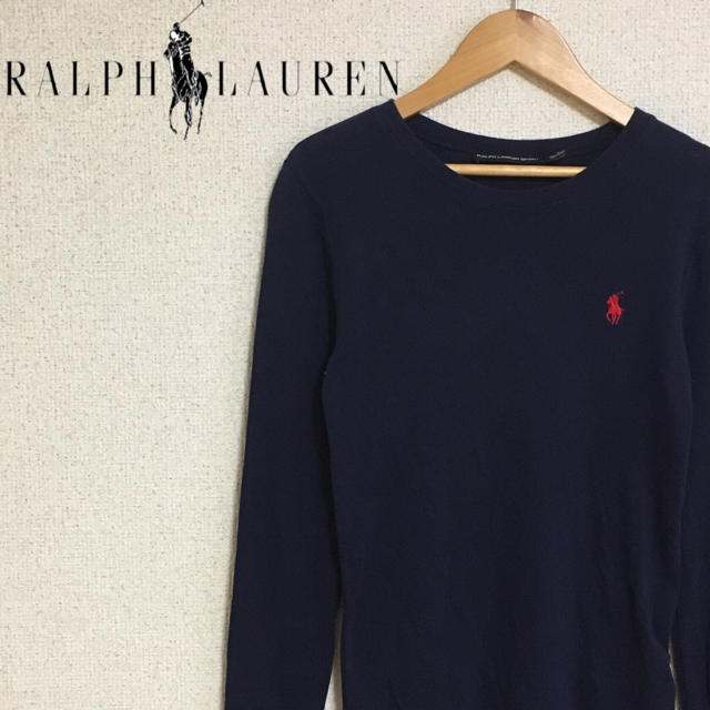 Ralph Lauren(ラルフローレン)のお取り置き　ラルフローレン　ロンT レディース　紺　ネイビー　刺繍 レディースのトップス(Tシャツ(長袖/七分))の商品写真