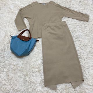 ユニクロ(UNIQLO)の韓国　セットアップ　ベージュ　カットソー　スカート　ZARA GU ワンピ　秋(セット/コーデ)