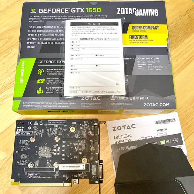 GDDR64GB補助電源ZOTAC GeForce GTX 1650 ZT-T16520F-10L
