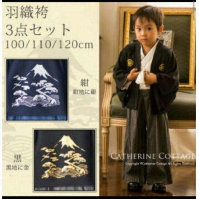 袴　男児　120 キッズ/ベビー/マタニティのキッズ服男の子用(90cm~)(和服/着物)の商品写真