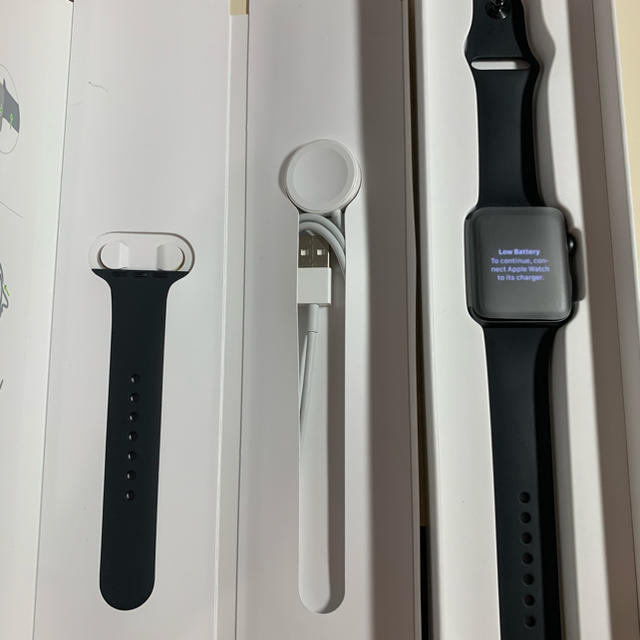 Apple Watch series3 スペースグレイ GPS 42mmスマホアクセサリー