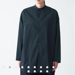 ムジルシリョウヒン(MUJI (無印良品))のMUJILabo ストレッチ高密度織りロングシャツ  ＸＸＳ～ＸＳ 黒(シャツ/ブラウス(長袖/七分))