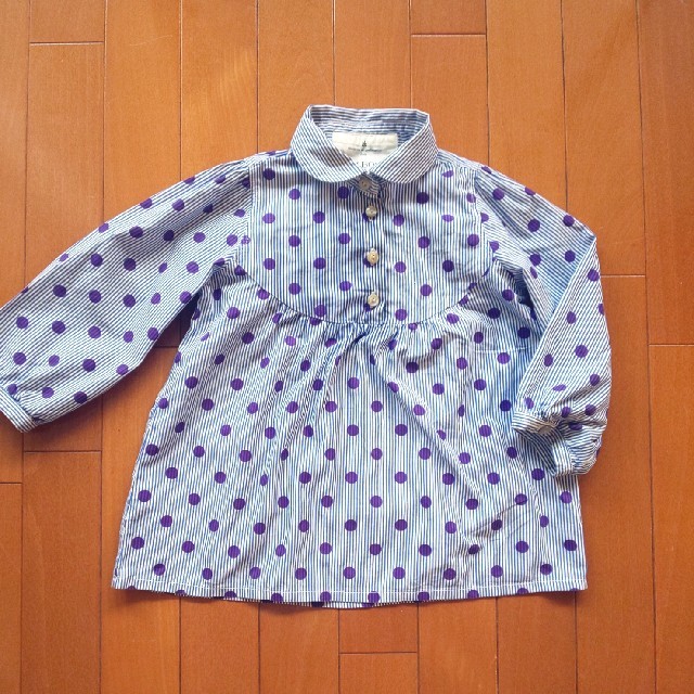 【SOLBOIS】7分袖 ブラウス 120cm キッズ/ベビー/マタニティのキッズ服女の子用(90cm~)(ブラウス)の商品写真