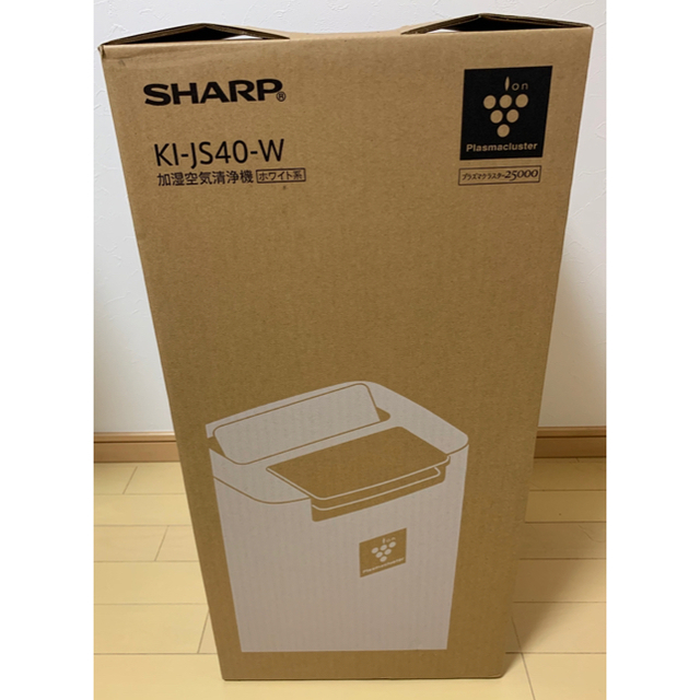 SHARP(シャープ)の【新品】SHARP KI-JS40-W 加湿空気清浄機 スマホ/家電/カメラの生活家電(空気清浄器)の商品写真