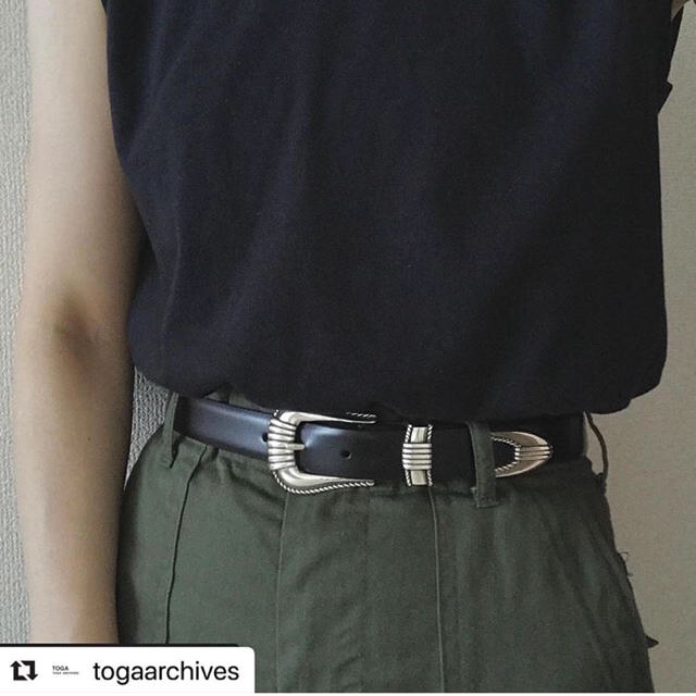 【TOGA VIRILIS】METAL BACKLE BELT ベルト【箱付き】 充実の品 swim.main.jp