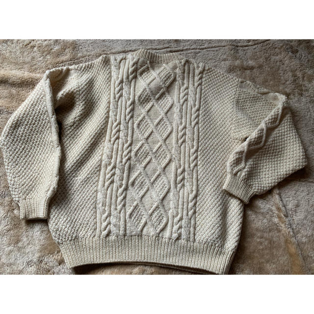 TODAYFUL(トゥデイフル)の最終値下げ　Fisherman knit ヴィンテージ　ニット　ホワイト　白 レディースのトップス(ニット/セーター)の商品写真