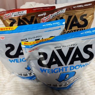 ザバス(SAVAS)のSAVAS プロテイン4袋セット(計量スプーン付き)(プロテイン)