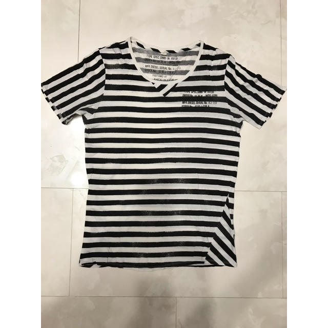 DIESEL(ディーゼル)のボーダー Tシャツ メンズ DIESEL ディーゼル イタリア 送料込 90%↓ メンズのトップス(Tシャツ/カットソー(半袖/袖なし))の商品写真