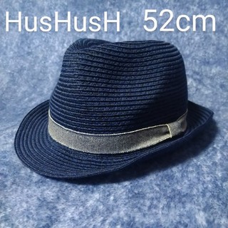 ハッシュアッシュ(HusHush)の【HusHusH】麦わら帽子・ストローハット 52cm(帽子)