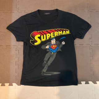 ザラ(ZARA)のZARA Tシャツ　黒　superman(Tシャツ/カットソー(半袖/袖なし))