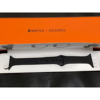 アップルウォッチ(Apple Watch)のApple Watch 5 Hermes 44mm スポーツバンド ブラック(ラバーベルト)