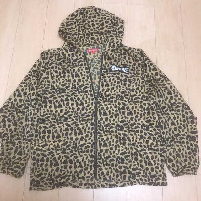 supreme skew hooded nylon jacket