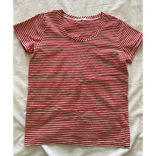 シャンブルドゥシャーム(chambre de charme)のchambre de charme 赤ボーダー Tシャツ トップス(Tシャツ(半袖/袖なし))