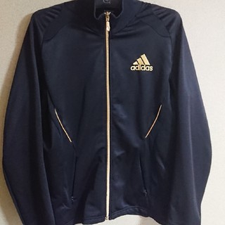 アディダス(adidas)のアディダスジャージ上着 Msize 黒×金(その他)