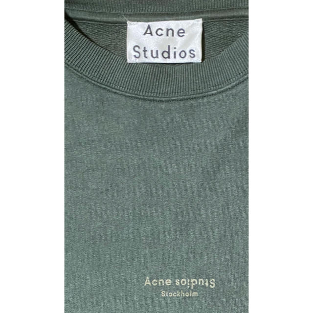 ACNE(アクネ)のacne studios リバースロゴスウェットシャツ ダークグリーン M メンズのトップス(スウェット)の商品写真