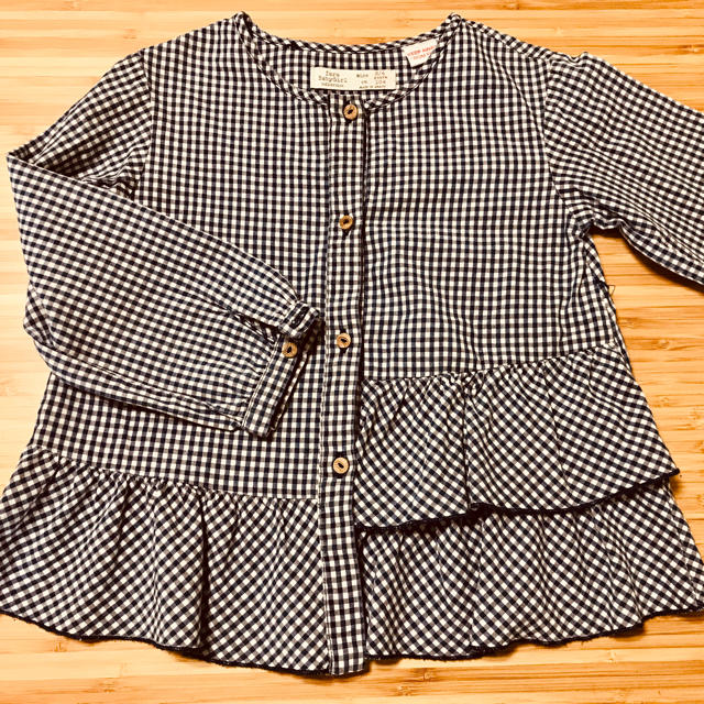 ZARA KIDS(ザラキッズ)のzara baby girl シャツ ギンガムチェック 104cm  キッズ/ベビー/マタニティのキッズ服女の子用(90cm~)(ブラウス)の商品写真