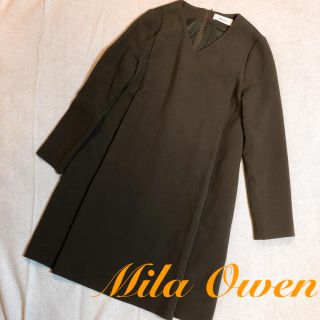 ミラオーウェン(Mila Owen)のMila Owen ミラオーウェン ワンピース カーキー 0サイズ (ひざ丈ワンピース)