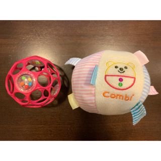 コンビ(combi)の☆オーボール ラトル☆コンビ タグだいすき☆セット(知育玩具)