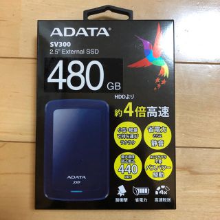 A-DATA USB3.1対応ポータブルSSD 480GB ブルー(PC周辺機器)