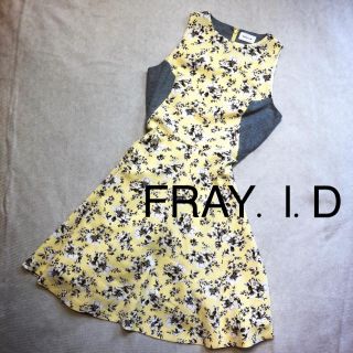 フレイアイディー(FRAY I.D)のFRAY I.D ワンピース クラシック フラワー イエロー 1(ひざ丈ワンピース)