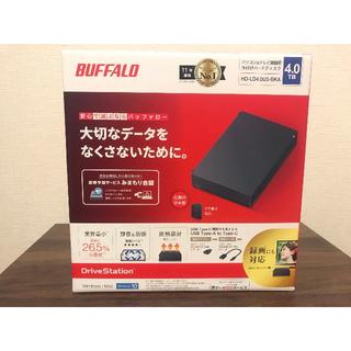 バッファロー(Buffalo)の外付けHDD 4TB BUFFALO HD-LD4.0U3-BKA 新品未開封(PC周辺機器)