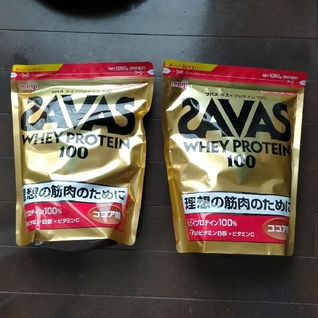 SAVAS(ザバス)のザバス SAVAS ホエイプロテイン100 ココア味 ×2袋 食品/飲料/酒の健康食品(プロテイン)の商品写真