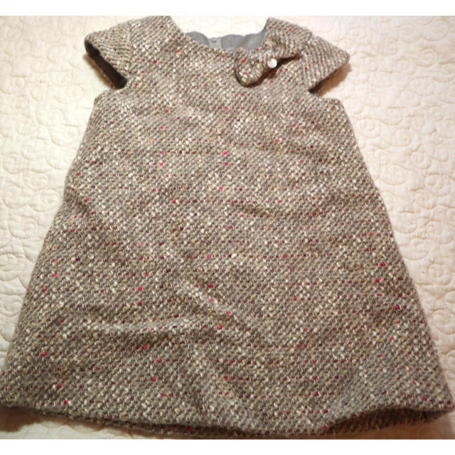 Tartine et Chocolat - 美品♡タルティーヌエショコラ　ツイードワンピース　90