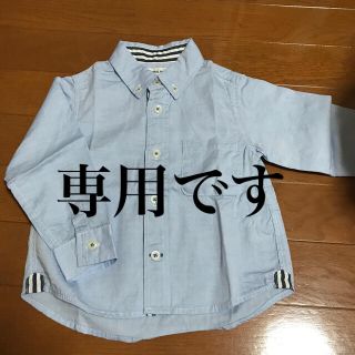 グローバルワーク(GLOBAL WORK)のグローバルワーク 長袖シャツ Sサイズ 水色(Tシャツ/カットソー)