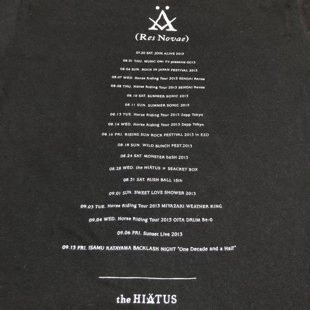 ラババン付き　the  hiatus Tシャツ　ブラック エンタメ/ホビーのタレントグッズ(ミュージシャン)の商品写真