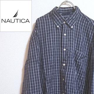 ノーティカ(NAUTICA)の90's NAUTICA シャツ チェック柄 刺繍 ボタンダウンシャツ ゆるだぼ(シャツ)