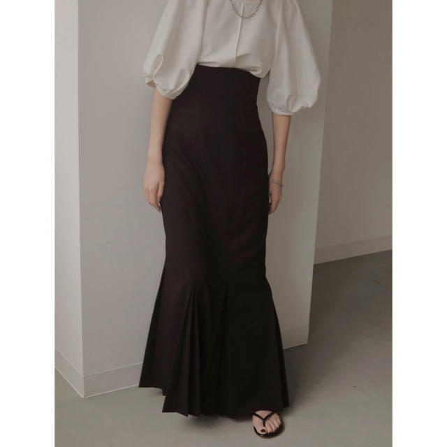 ロングスカートlouren mermaid pleats skirt