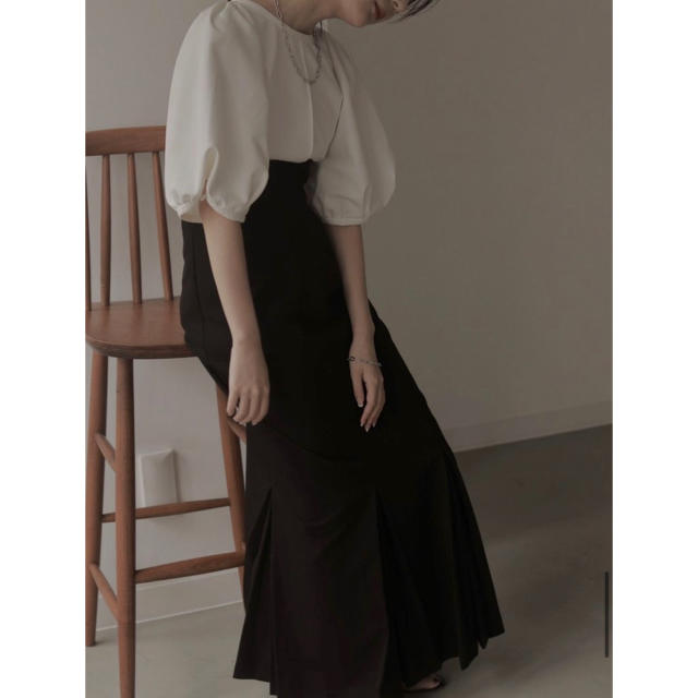 ロングスカートlouren mermaid pleats skirt